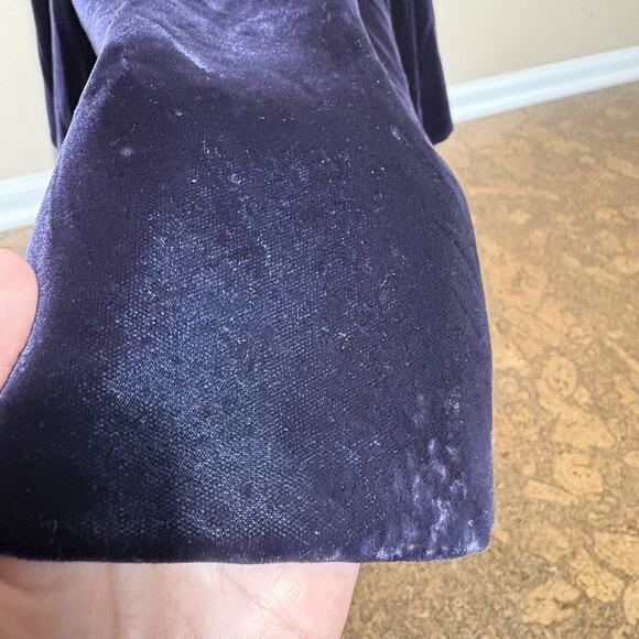 Vintage Victor Costa Velvet Dark Blue Gown Spaghetti Strap Maxi Dress Size 6 USA - Picture 9 of 16